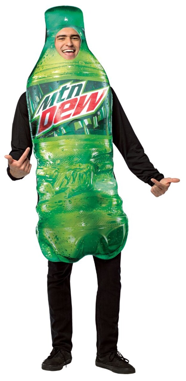 The Costume Center Green and Black Mountain Dew Bottle Unisex Adult Halloween Costume - One Size